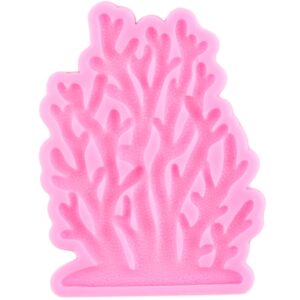 ZiXiang Sea Coral Silicone Molds Seaweed Fondant Mold for Chocolate Candy Cake Decoration Cupcake Topper Polymer Clay Gum Paste Set of 4