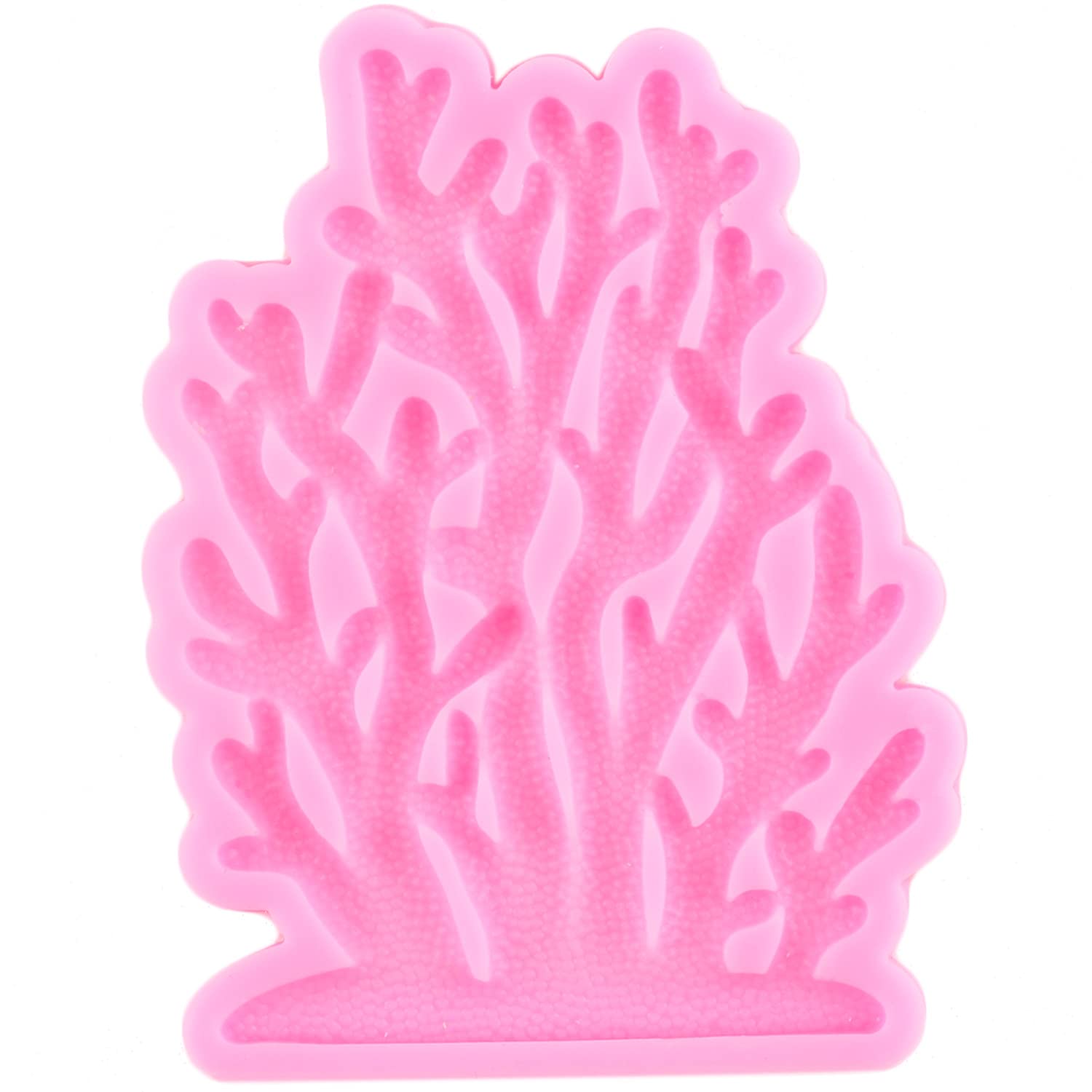 ZiXiang Sea Coral Silicone Molds Seaweed Fondant Mold for Chocolate Candy Cake Decoration Cupcake Topper Polymer Clay Gum Paste Set of 4