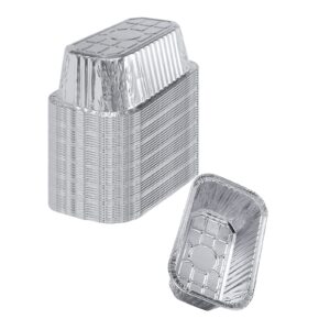 donsiqizz aluminum pans (50 pack) 1 lb mini loaf pan,disposable foil bread pan mini loaf baking pan tins 6'' x 3.5'' x 2''