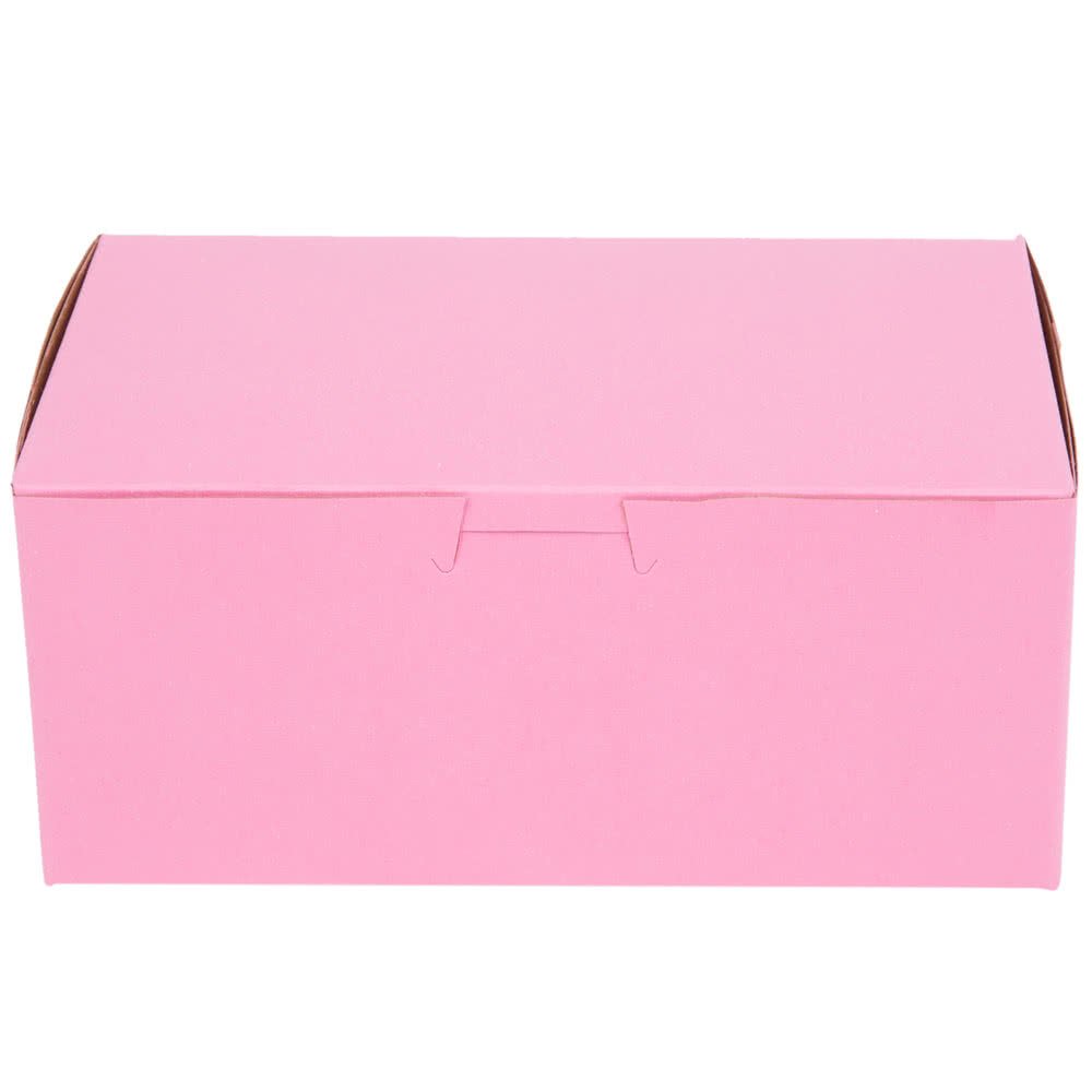 A1 Bakery Supplies Cake Boxes Cake Carry Boxes Disposable Cake boxes 10 Pack Pink 8 x 5 x 3.5 MADE IN USA