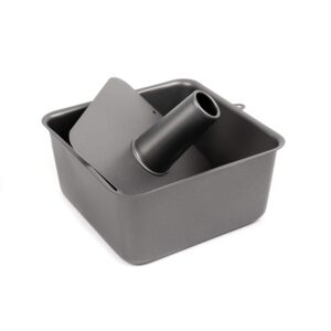 Ametalúrgica Non-Stick Square Angel Food Cake Pan 7-1/2 Inch x 7-1/2 Inch x 3-1/2 Inch High, 6-Cup Capacity