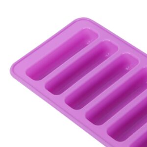 Minchsrin Silicone Ladyfingers mold Chocolate molds Non-Stick For Cookies Candy Crayon Candle Soap Ice Cube Tray Set of 2 (purple)