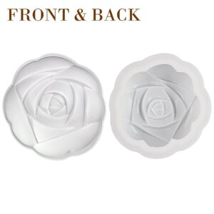 Funshowcase Large Rose Silicone Mold Tray Shape Size 5.7x5.7x2.5inch