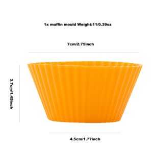 12 silicone muffin pan silicone cupcake baking cups yellow silicone muffin liners round 7cm beicemania