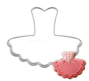 Funnytoday365 Cookie Cutter Metal Ballet Dress Cookie Cuttter Biscuit Mold Girl Favorite E421