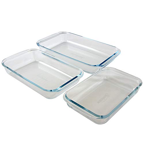 Sunbeam Everyday Casseroles 3-Piece Glass Bakeware Set