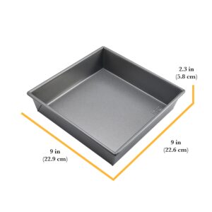 Chicago Metallic Commercial II Non-Stick 9-Inch Square Cake Pan. Make traditional square cakes or layer cakes, brownies, casseroles, and more,