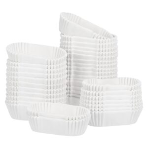 loaf liners mini baking pan: 1000pcs paper baking cups disposable cupcake liners oil-proof cupcake wrappers rectangle parchment liners for cake balls muffins cupcakes and candies