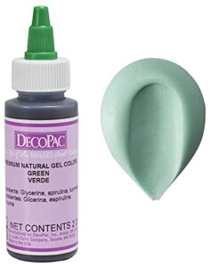 decopac green all-natural premium gel color 2oz
