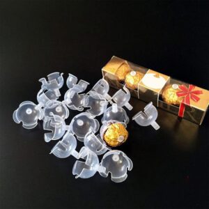 60pcs Clear Chocolate Box Holder Chocolate Wrappers Candy Packaging Holder for Valentines Day Mothers Day