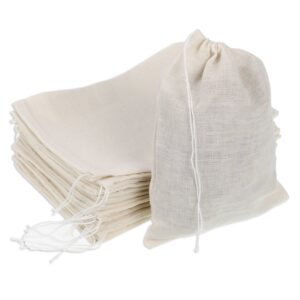 pangda 30 pack muslin bags drawstring bags cotton bags for gifts (5 x 7 inch)