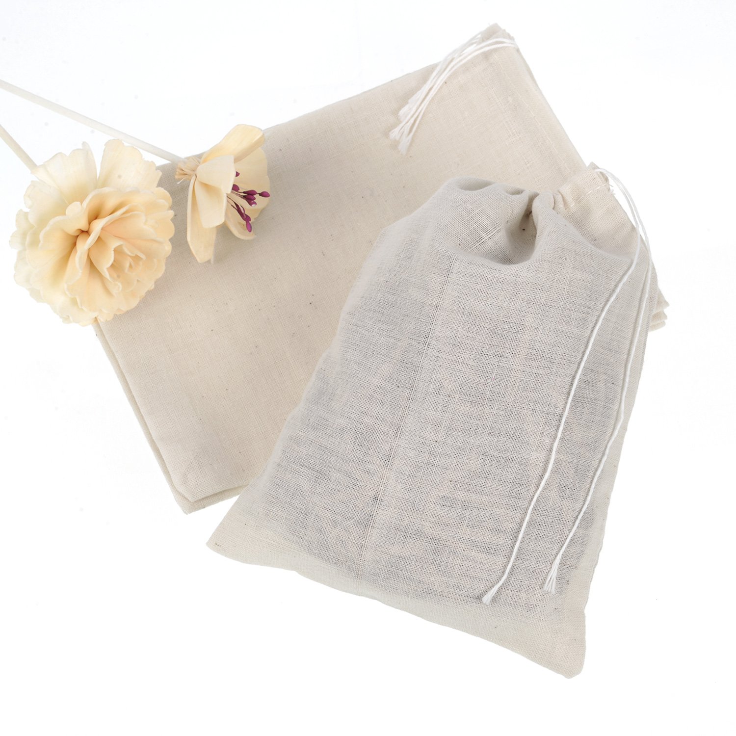 Pangda 30 Pack Muslin Bags Drawstring Bags Cotton Bags for Gifts (5 x 7 Inch)