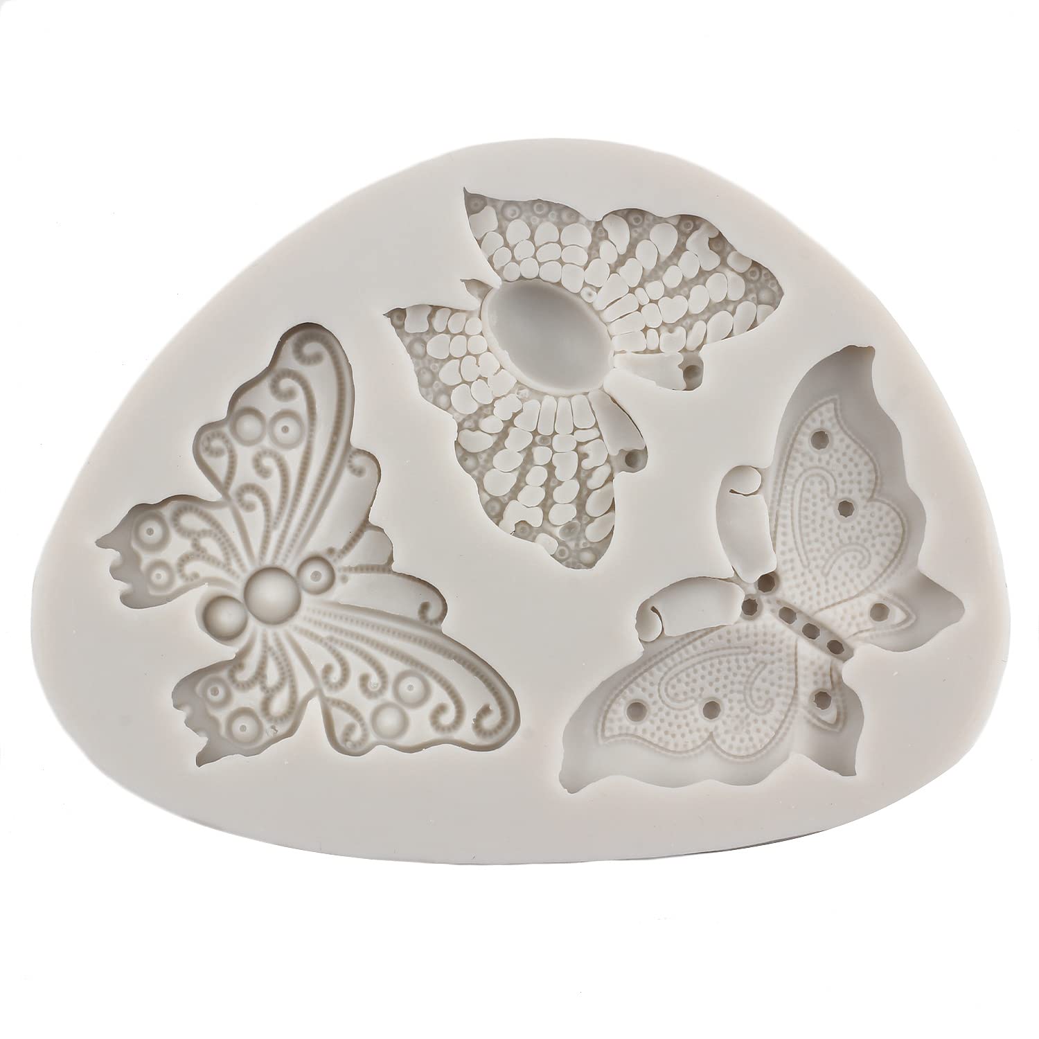 MYPRACS Butterfly Silicone Molds Mini Butterfly Fondant Cake Mold For Cake Decoration Cupcake Topper Chocolate Gum Paste Candy Polymer Clay Set Of 4