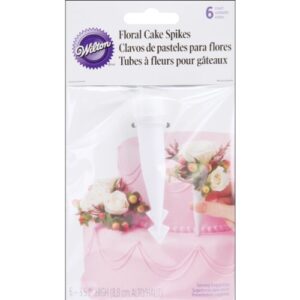 wilton fresh flower cake spikes(pack of 6) white