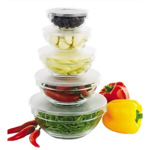 Norpro 10-Piece Nesting Glass Mixing/Storage Bowls with Lids