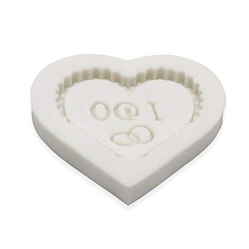 Xidmold 2pcs Heart Fondant Molds MR MRS I DO Silicone Cake Decorating Mold, Chocolate Candy Molds, Wedding Fonadnt Mold for Chocolate Candy Cupcake Gum Paste Polymer Clay