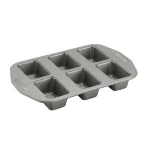 circulon nonstick bakeware 6-cup mini loaf pan, gray - ,6 cup