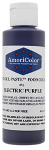 americolor soft gel paste electric food coloring 4.5 oz. - electric purple