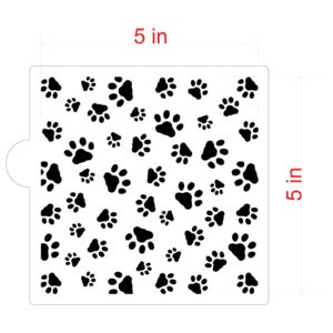 Mini Dog Paws Allover Cookie and Craft Stencil by Designer Stencils