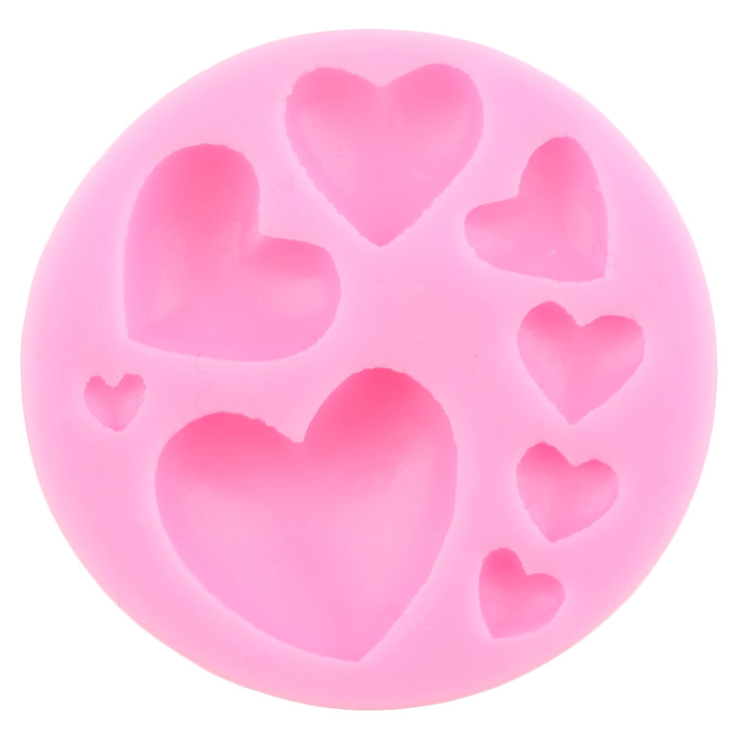 ZiXiang Valentine's Day Fondant Molds Makeup Theme Silicone Mold Lips Hearts Silicone Candy Mold Kiss Lipstick Perfume Mold For Chocolate Cake Decorating Cupcake Topper Gum Paste Polymer Clay Set Of 6