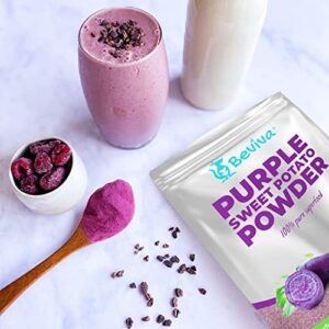 Beviva Purple Sweet Potato Powder - Vegan, Superfood for Natural Food Coloring, Baked Goods, Smoothies. High in Antioxidants.