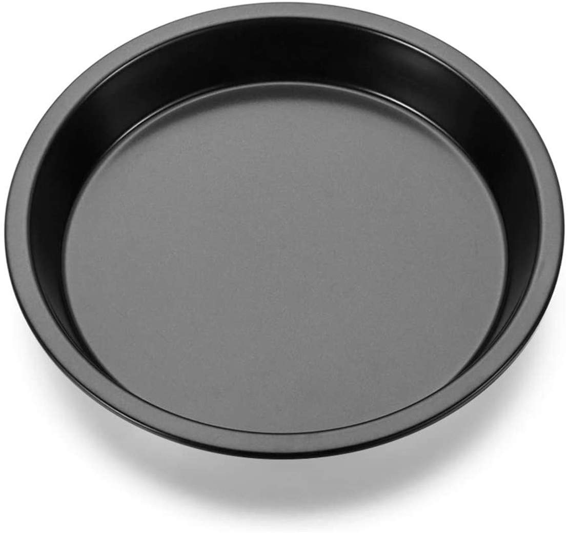 IME Pizza Pan Nonstick Pizzas Tray Sheet Carbon Steel Pie Pan Baking Pans Deep Dish for Home Kitchen Bakeware Bread Cake Handmade 10 Inch