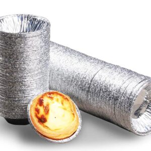 250Pcs Aluminum Foil Tart Pan Egg Tart Pan Freezer & Oven Safe Disposable Round Egg Tart Tin Foil Pans for Baking Supplies