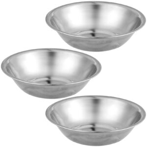 hengdu stainless steel mixing bowl, flat bottom wide flat for larger capacity, 8.7" set of 3
