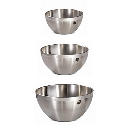 Tramontina Double Wall Stainless Steel Mixing Bowls (3-Pack)