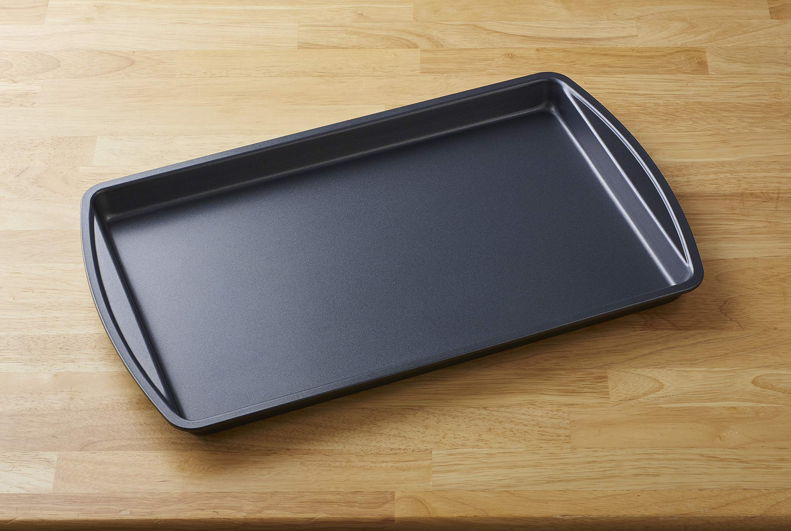 Nifty Cookie & Baking Sheets (Set of 3) – Non-Stick Coated Steel, Dishwasher Safe, Oven Safe up to 450 Degrees, includes Large/Med/Small Pans