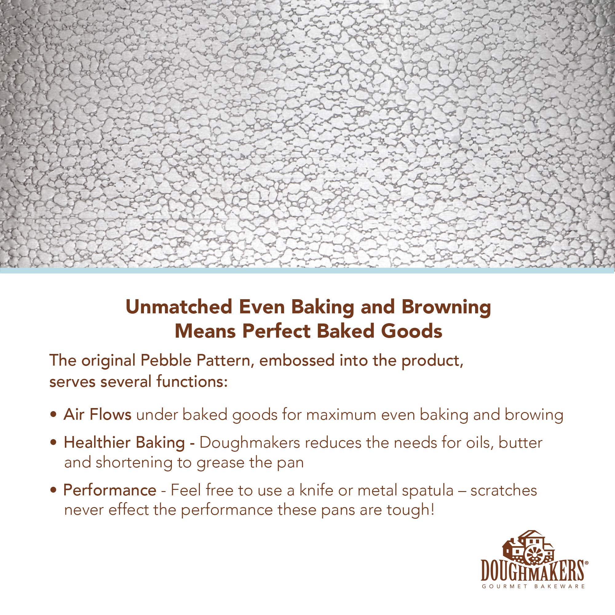 Doughmakers Grand Cookie Sheet Commercial Grade Aluminum Bake Pan 14 x 17.5,Silver