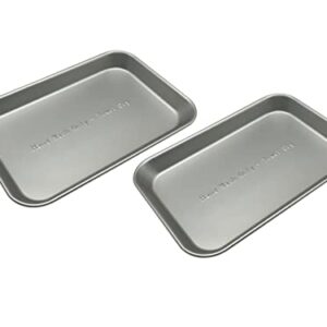 JDS Toy Store 2-Pack Premium Aluminum Baking Tray For Easy Bake Over, Measures 6" x 4" x 0.5"