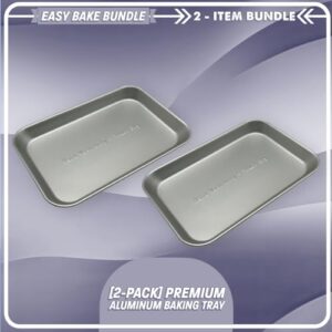 JDS Toy Store 2-Pack Premium Aluminum Baking Tray For Easy Bake Over, Measures 6" x 4" x 0.5"