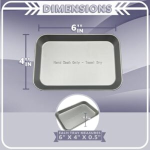 JDS Toy Store 2-Pack Premium Aluminum Baking Tray For Easy Bake Over, Measures 6" x 4" x 0.5"