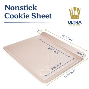 Ultra Cuisine Cookie Slider Sheet Pan - Nonstick for Even Baking - Textured Baking Pan - Warp and Scratch Resistant - Easy Food Release - Simple Cleaning - Nonstick Sheet Pan - food sheet - 15x13