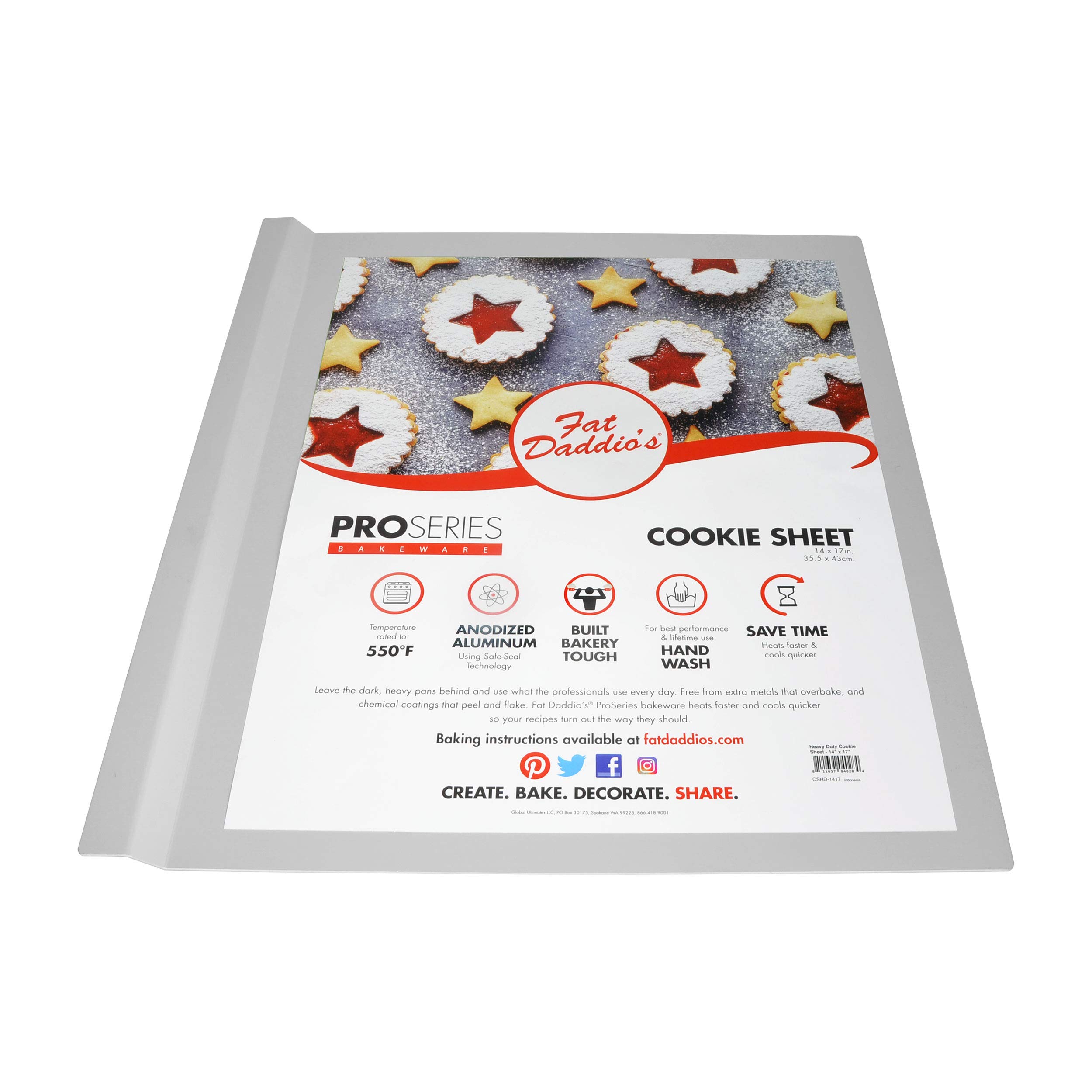 Fat Daddio's Anodized Aluminium Cookie Sheet, 14 x 17 Inch