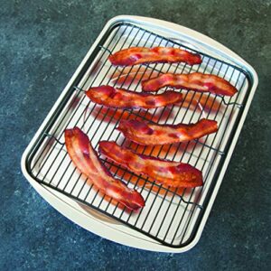 Nordic Ware 45027AMZ Oven Bacon Baking Tray, 17x12 in, Stainless Steel