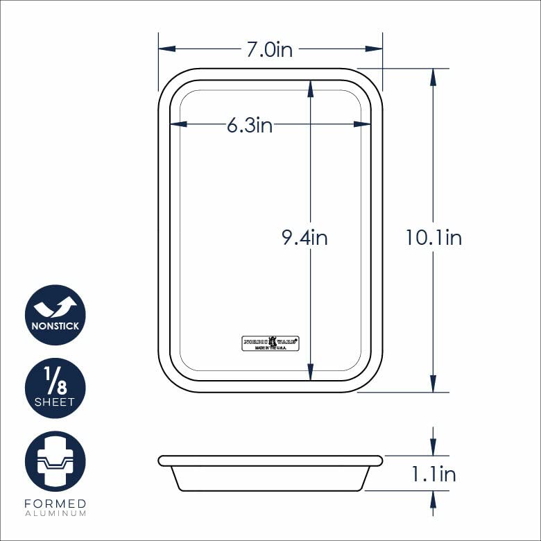 Nordic Ware Naturals Nonstick Eighth Sheet, 2-Pack