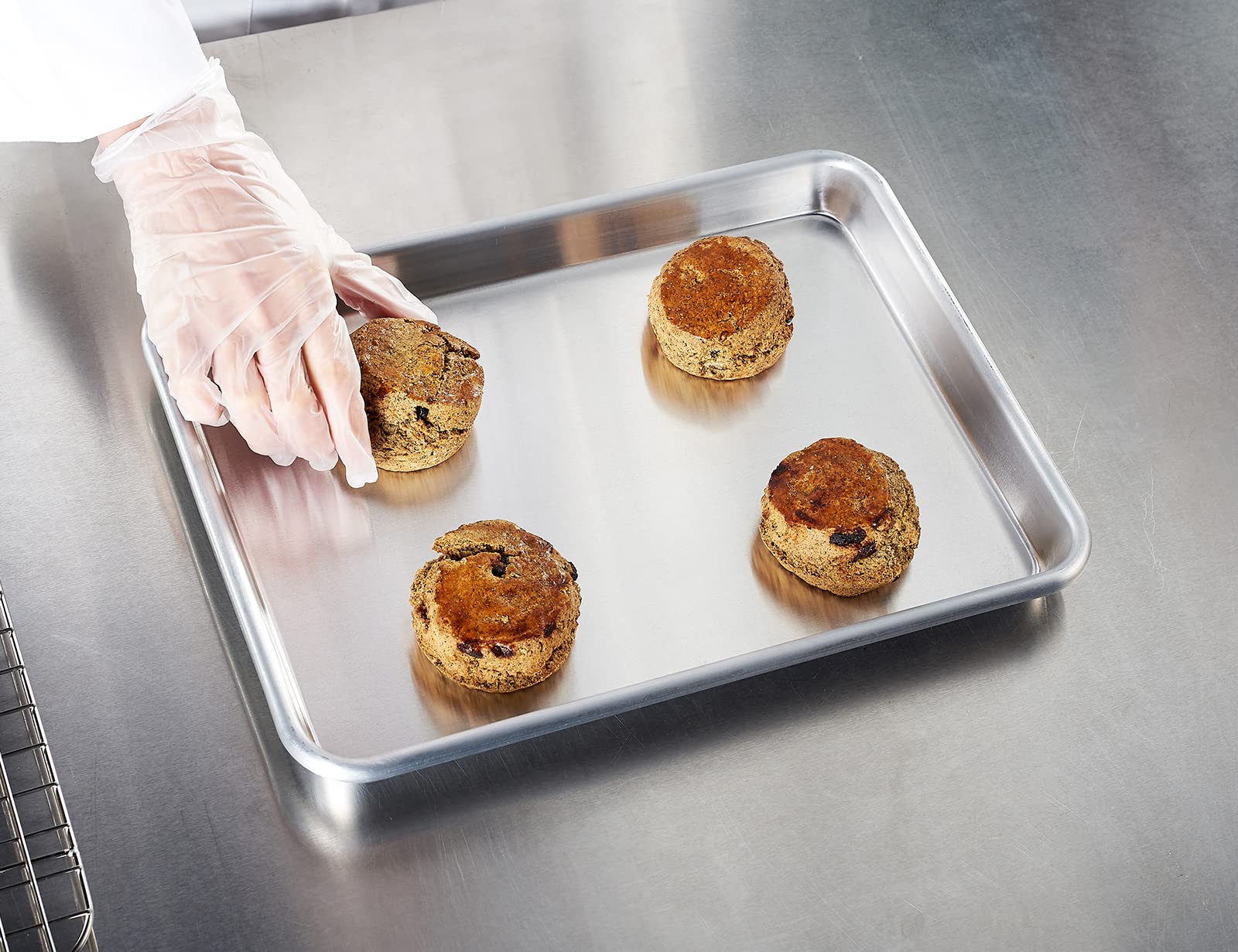 CURTA 6 Pack Aluminum Sheet Pan, NSF Listed 1/4 Quarter Size 13 x 10 inch Commercial Bakery Cake Bun Pan, Baking Tray