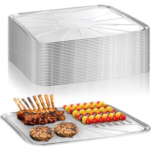 lawei set of 30 disposable foil oven liners - 18.5 x 15.5 inch aluminum foil liners oven drip pan tray for cooking baking roasting and grilling, keep your oven clean and healthy