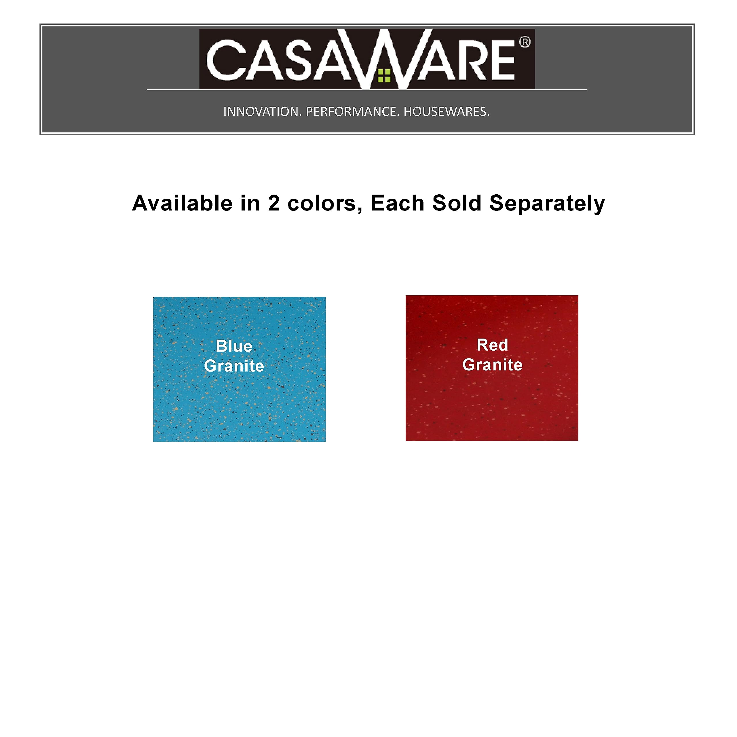 casaWare 3pc Multi-Size Cookie Sheet/Jelly Roll Pan Set (Blue Granite)
