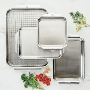 hestan - ovenbond collection - stainless steel baking sheet set, 5-piece