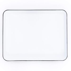 Enamelware Jelly Roll Pan, 16 x 12.25 inches, Vintage White/Black