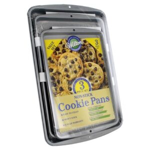 wilton non-stick cookie pans, 3 piece value set