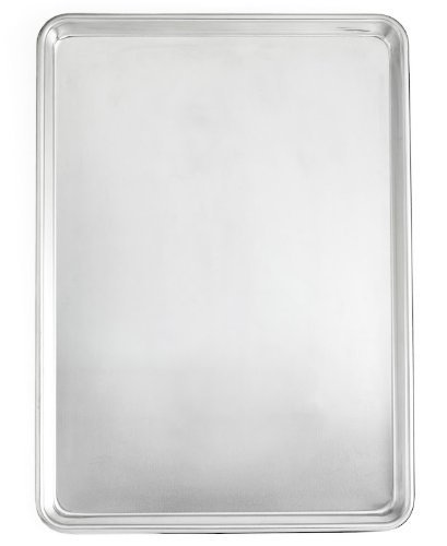 Commercial Grade Half Size Aluminum Baking Sheet Pan with 2 Snap-Tight Plastic Lid Covers, 13" x 18", Set of 2, NSF Approved