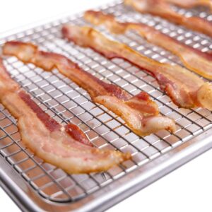 Baking Sheet With Rack - Simple And Easy To Use Baking Rack For Oven Cooking - High Grade Aluminum Baking Sheet With Wire Rack Set