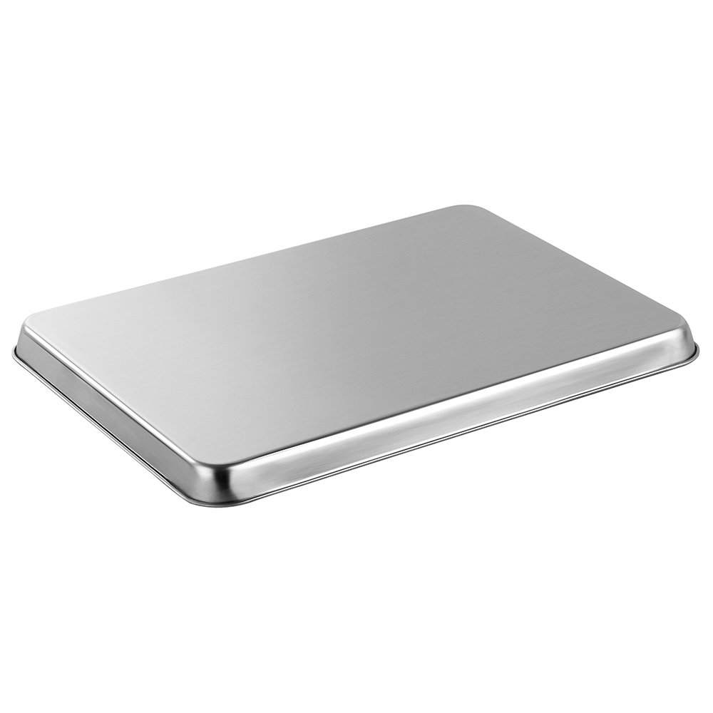 Small Stainless Steel Baking Sheets,Mini Cookie Sheets, Toaster Oven Tray Pan Rectangle Size 9.4Lx7Wx1H inch Non Toxic & Healthy,Superior Mirror Finish & Easy Clean by HEAHYSI, Dishwasher Safe