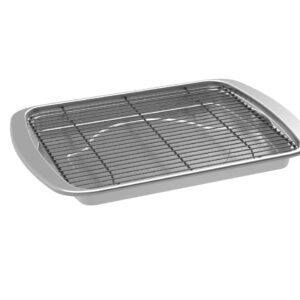 Nordic Ware Oven Crisp Baking Tray and Nordic Ware Natural Aluminum Commercial Baker's Half Sheet 2-Pack