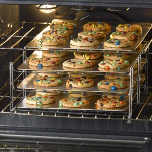 Nifty Solutions Insert with 3 Non-Stick, One Size, 3 Tier Baking Rack WITH Cookie Sheets