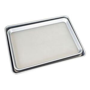 viking culinary aluminized nonstick baking sheet set, 15 inch & 18 inch, dishwasher safe